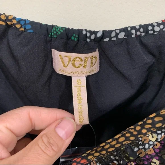 NWT Verb by Pallavi Singhee Halter Cutout Sequin Midi Dress size small - Picture 6 of 9